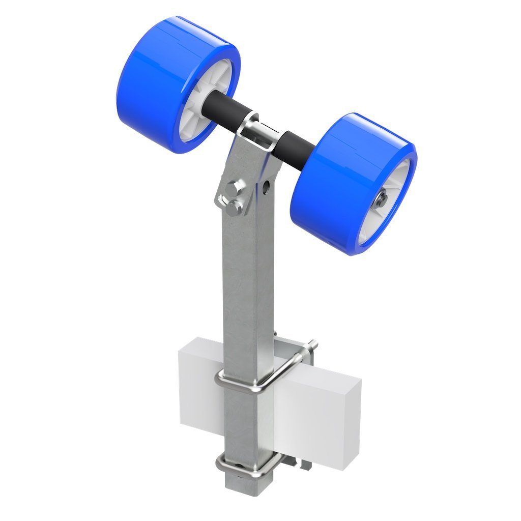 Auffahrrampe Pendelrollen Sliprollen Sliphilfe Bootstrailer TPU Ø 120 mm, 2er