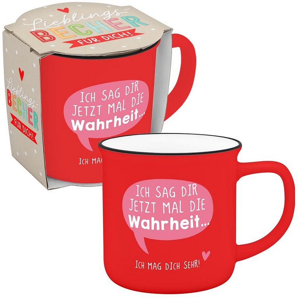Sheepworld Tasse Tasse Lieblings-Becher Tee Kaffeetasse Geschenk Sheepworld WAHRHEIT, Porzellan