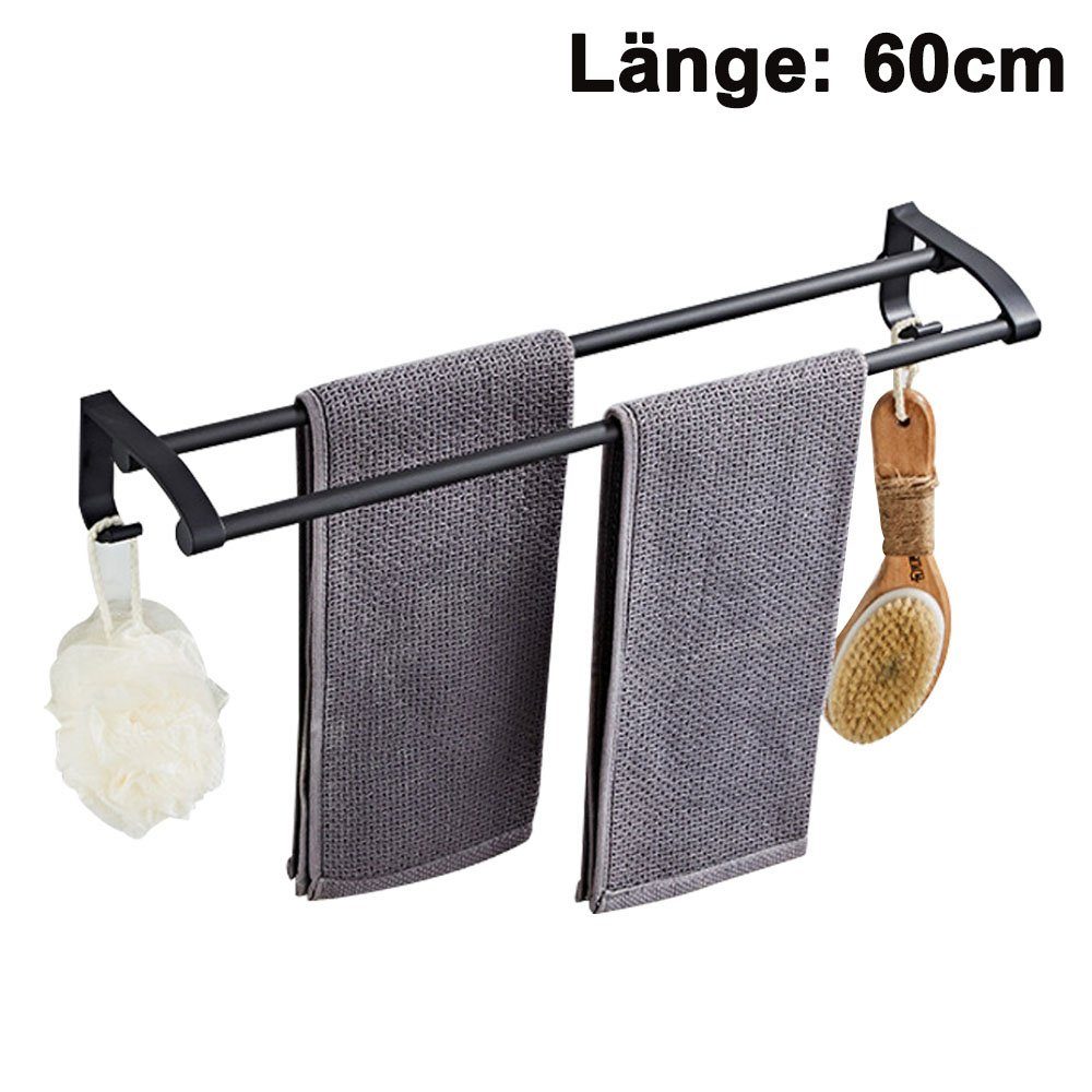 GelldG Handtuchhalter Handtuchhalter aus Handtuchhalter Wandbehang Aluminium, doppelter