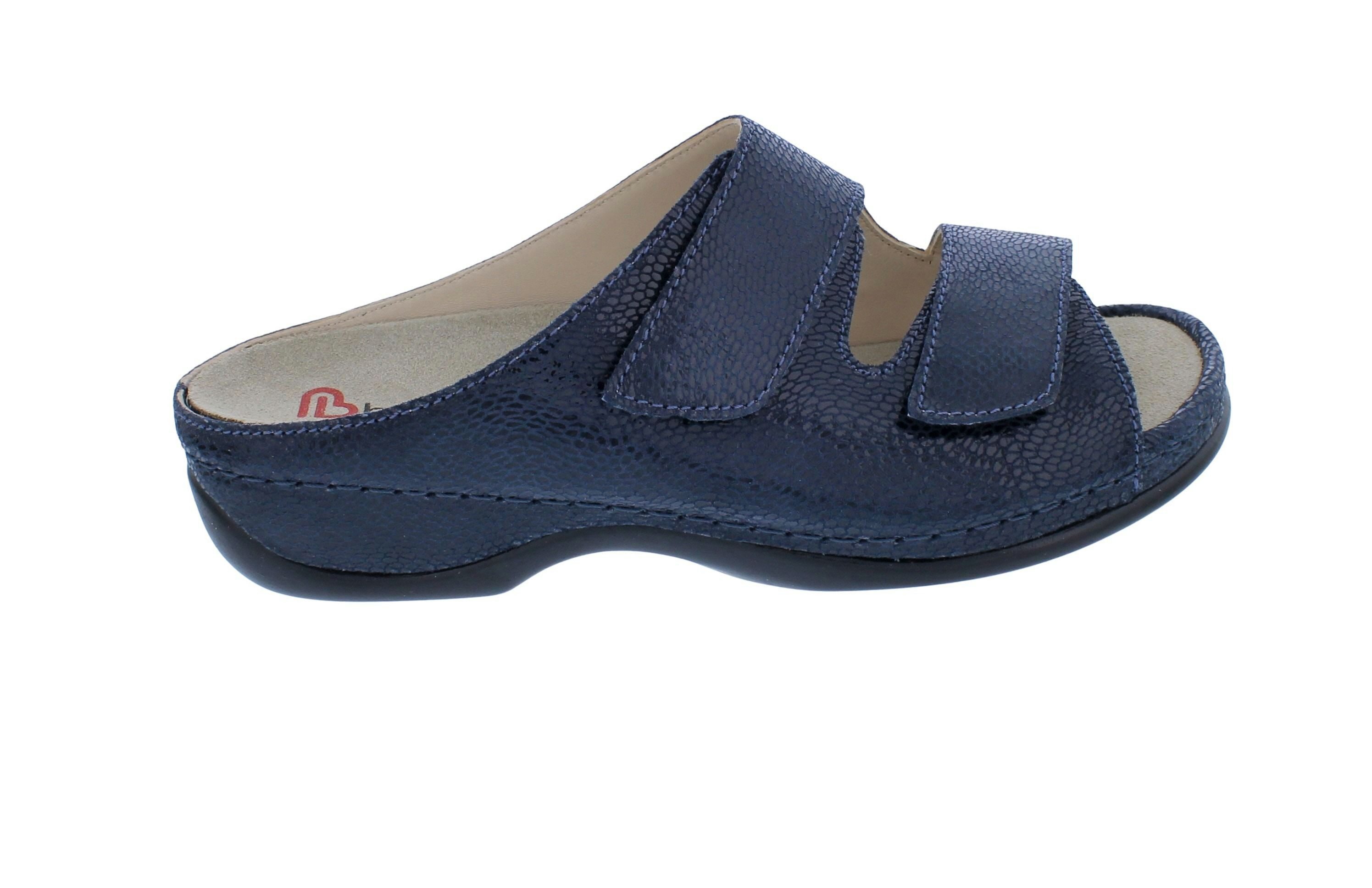 Berkemann Pantolette Daria 1002-303, leicht glänzendes Nubukleder, Bla Pantolette