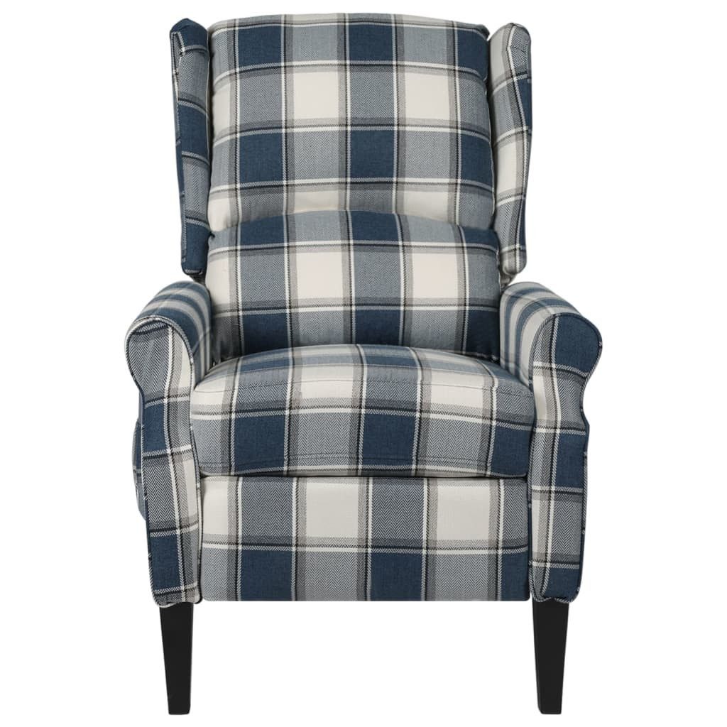 vidaXL Sessel Relaxsessel Verstellbar Blau Stoff günstig online kaufen