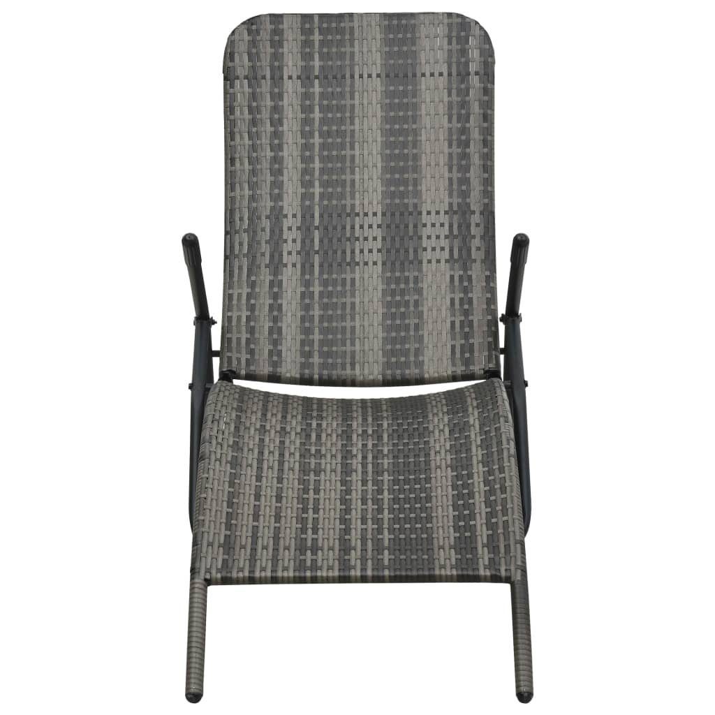 furnicato Gartenliege Klappbare Sonnenliege Poly Rattan günstig online kaufen