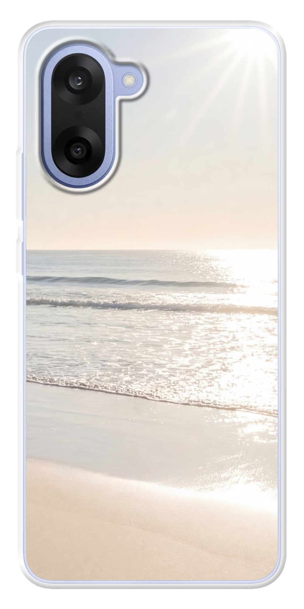 MuchoWow Handyhülle für OnePlus Nord CE5 Meer - Sonne - Sand, Phone Case, Silikon, Schutzhülle Dünn