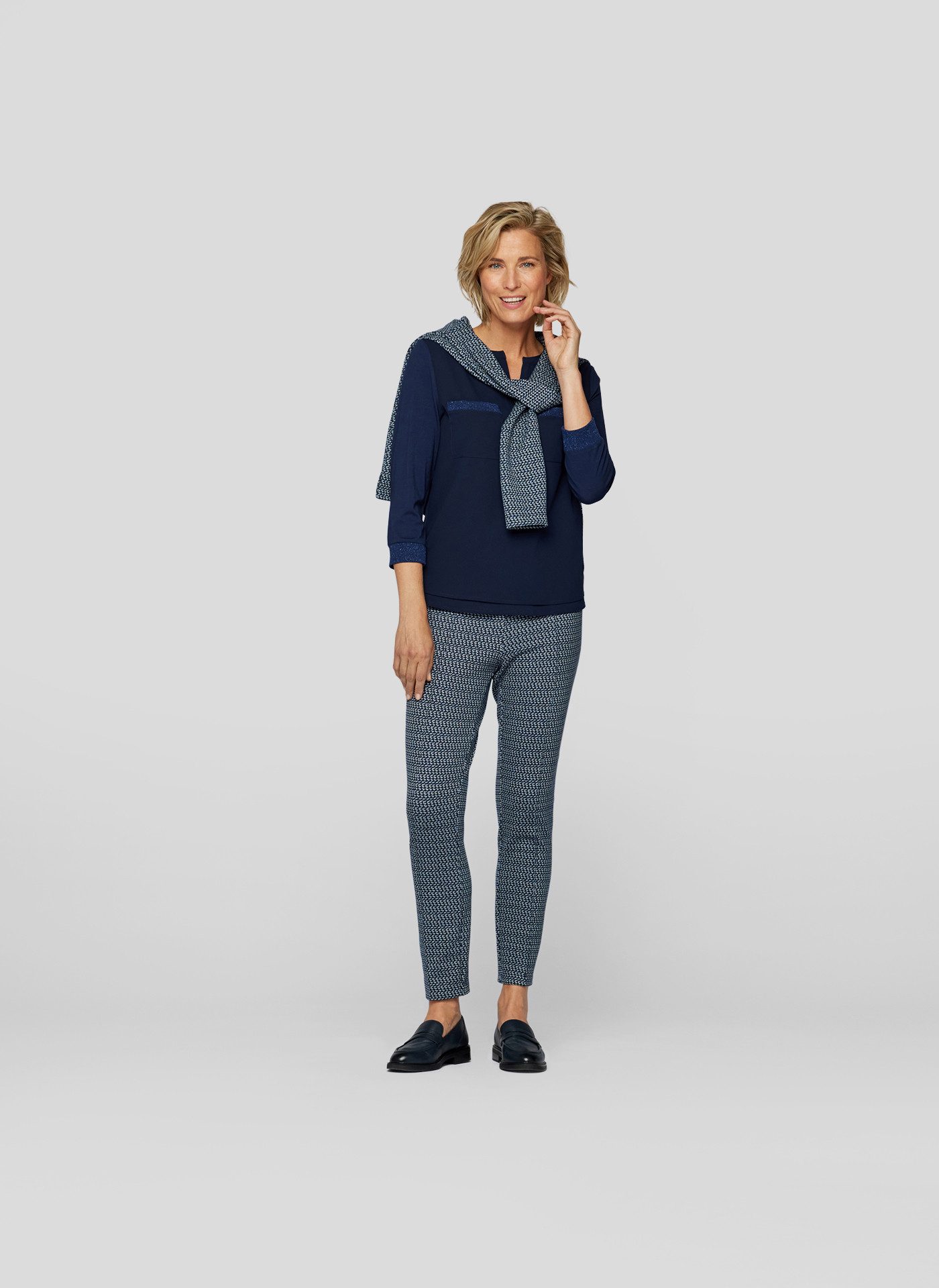 Rabe Klassische Bluse Blue Balance