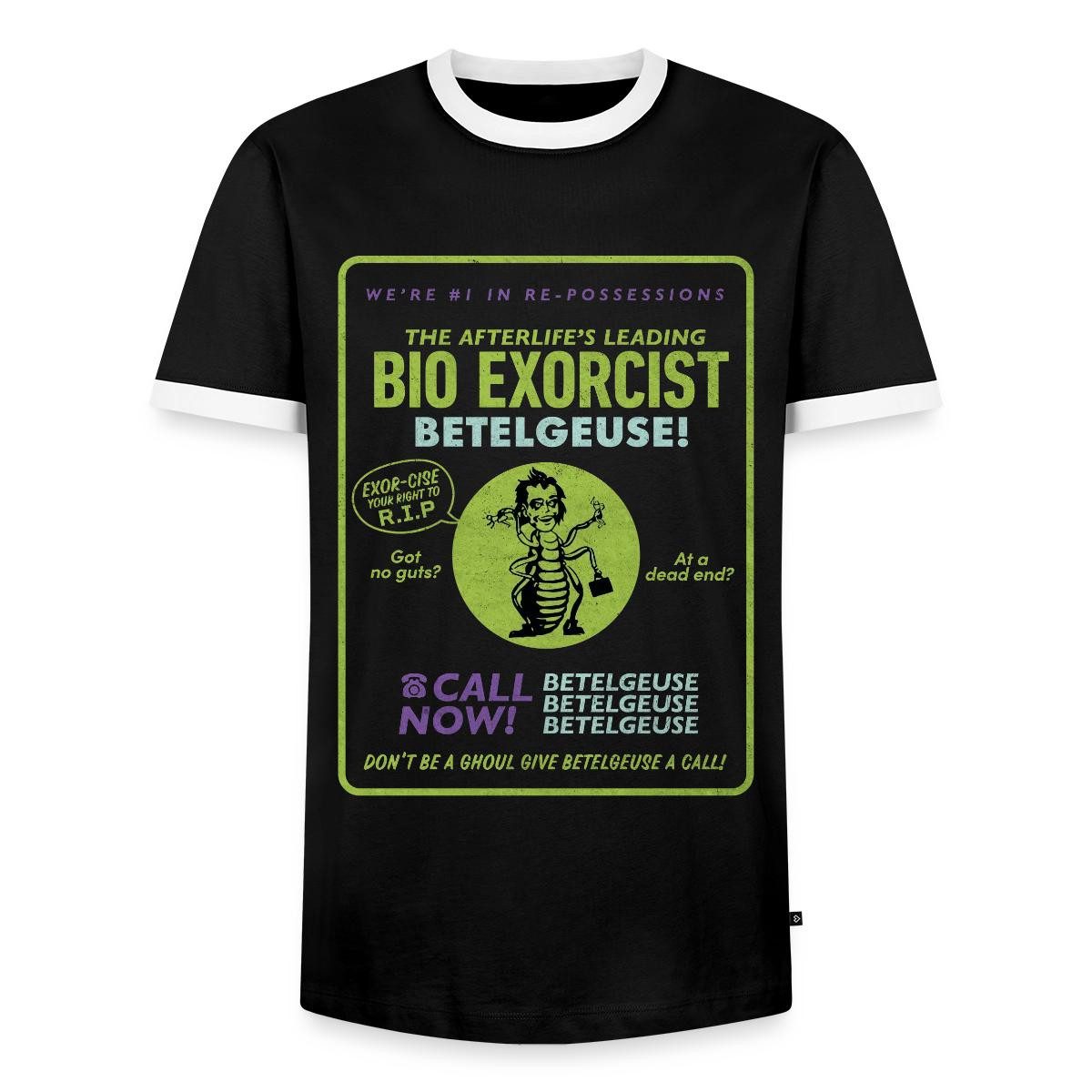 Spreadshirt T-Shirt Beetlejuice 2 Bio Exorcist Betelgeuse Anzeige Männer Kontrast T-Shirt (1-tlg)