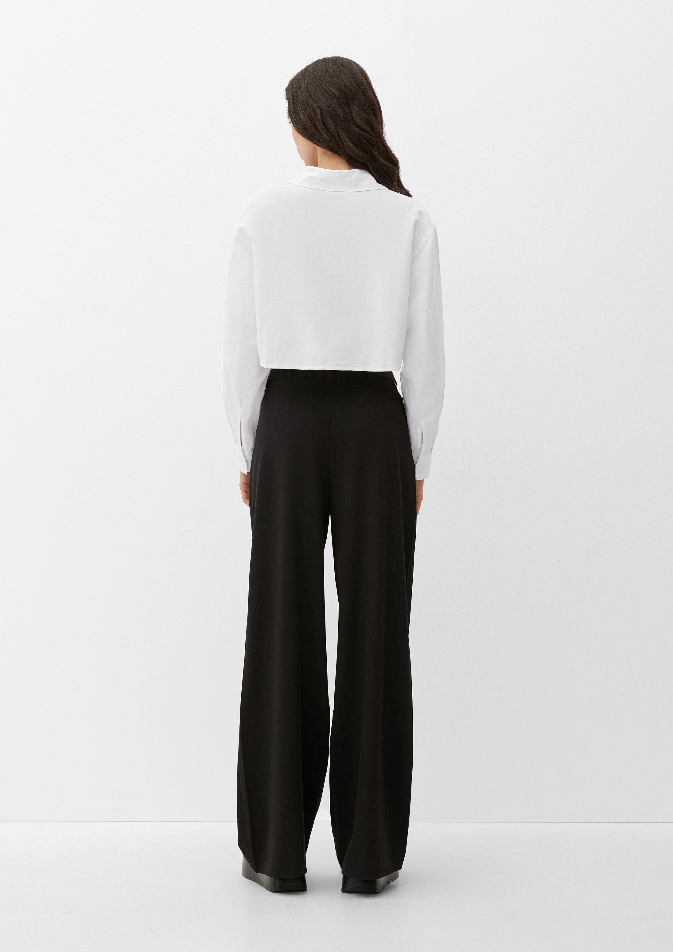 QS Langarmbluse Bluse Bluse im Boxy-Schnitt