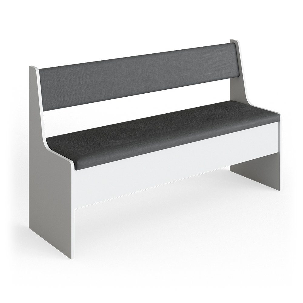 Vicco Sitzbank Roman, Weiß/Anthrazit, 136 x 42 cm (1-St)
