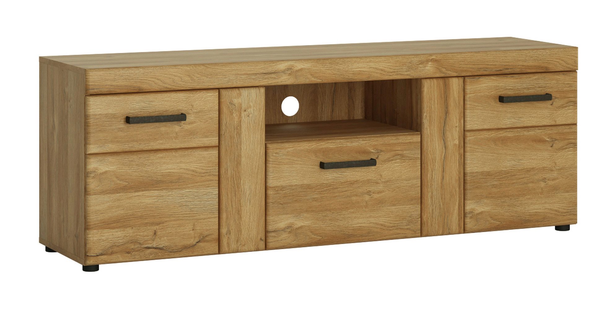 Meble Wójcik Wohnwand (3-teilig) in Grandson Eiche Dekor - 215x195x41 (BxHxT), (3-teilig)