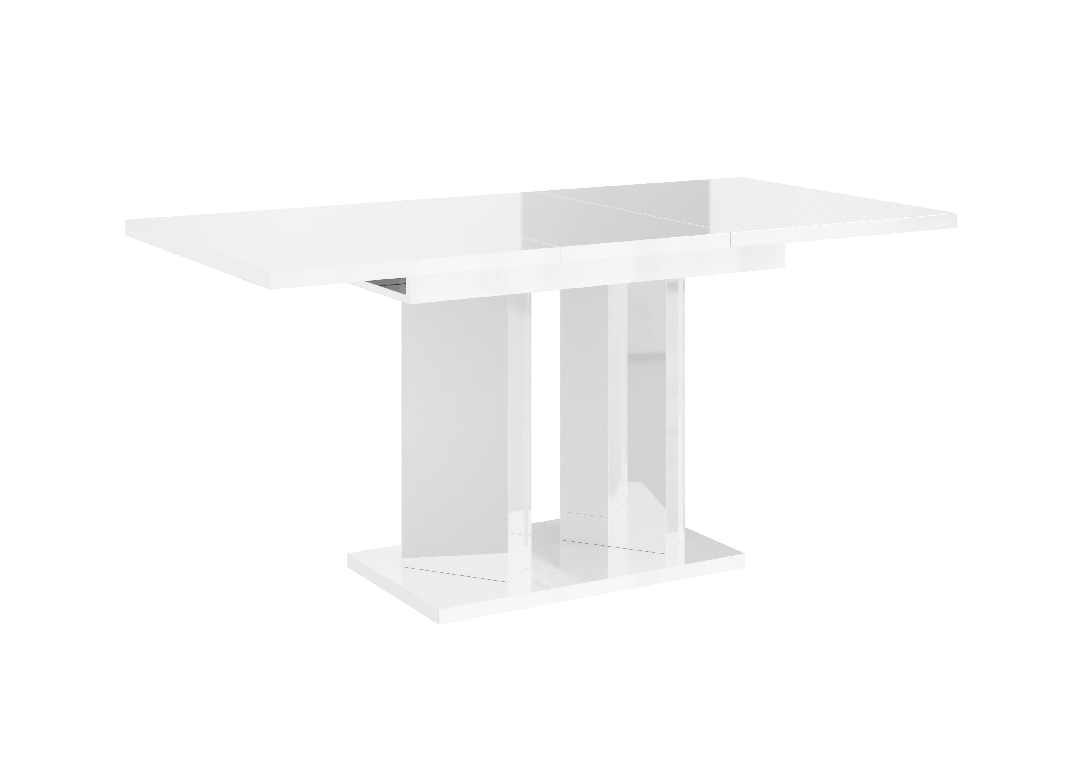 Home Collective Esstisch ausziehbar Tisch Küchentisch Esszimmertisch Ausziehtisch (Esszimmer Küche Wohnzimmer Esstisch erweiterbar), modernes Design Doppel-Säul – Bild 2 von 5