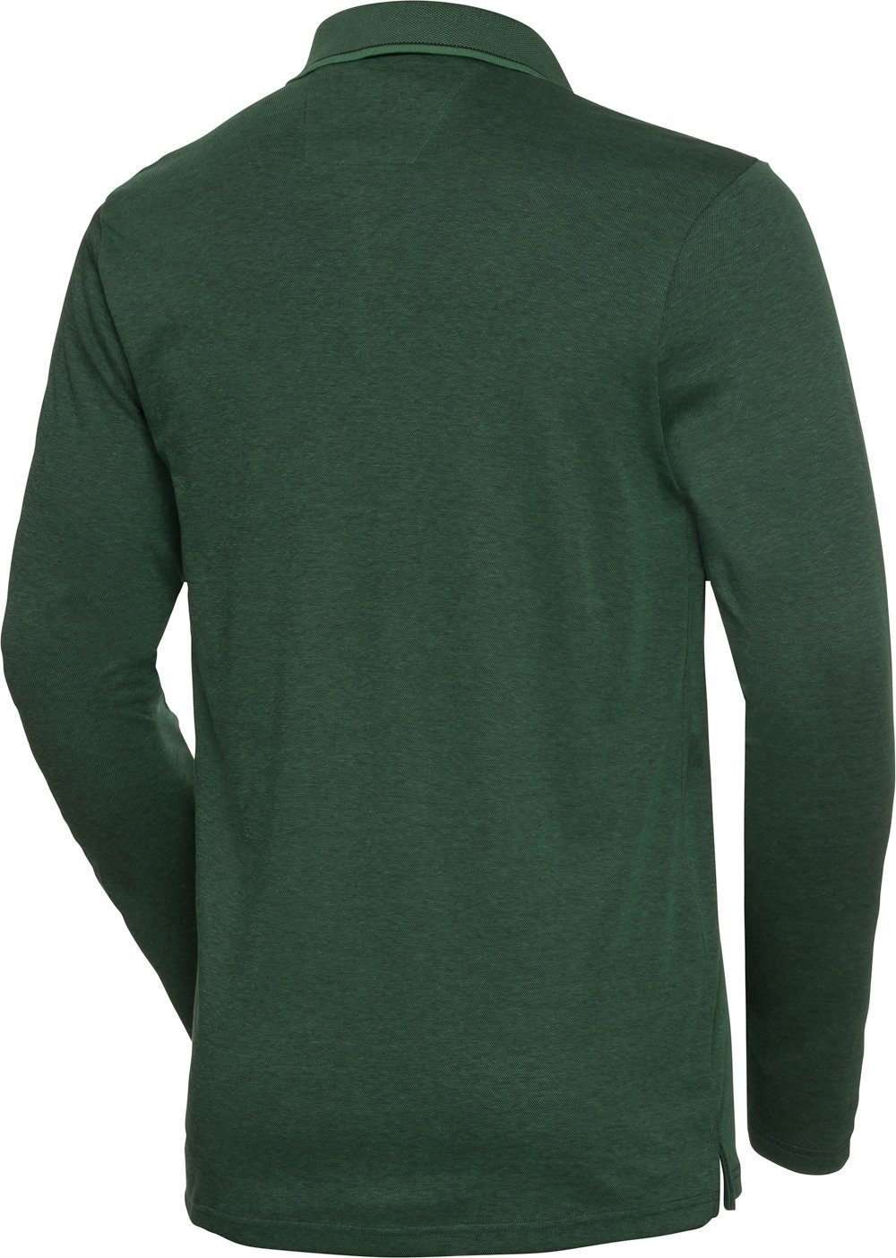 Franco kurze Bettoni grün Seitenschlitze Langarm-Poloshirt