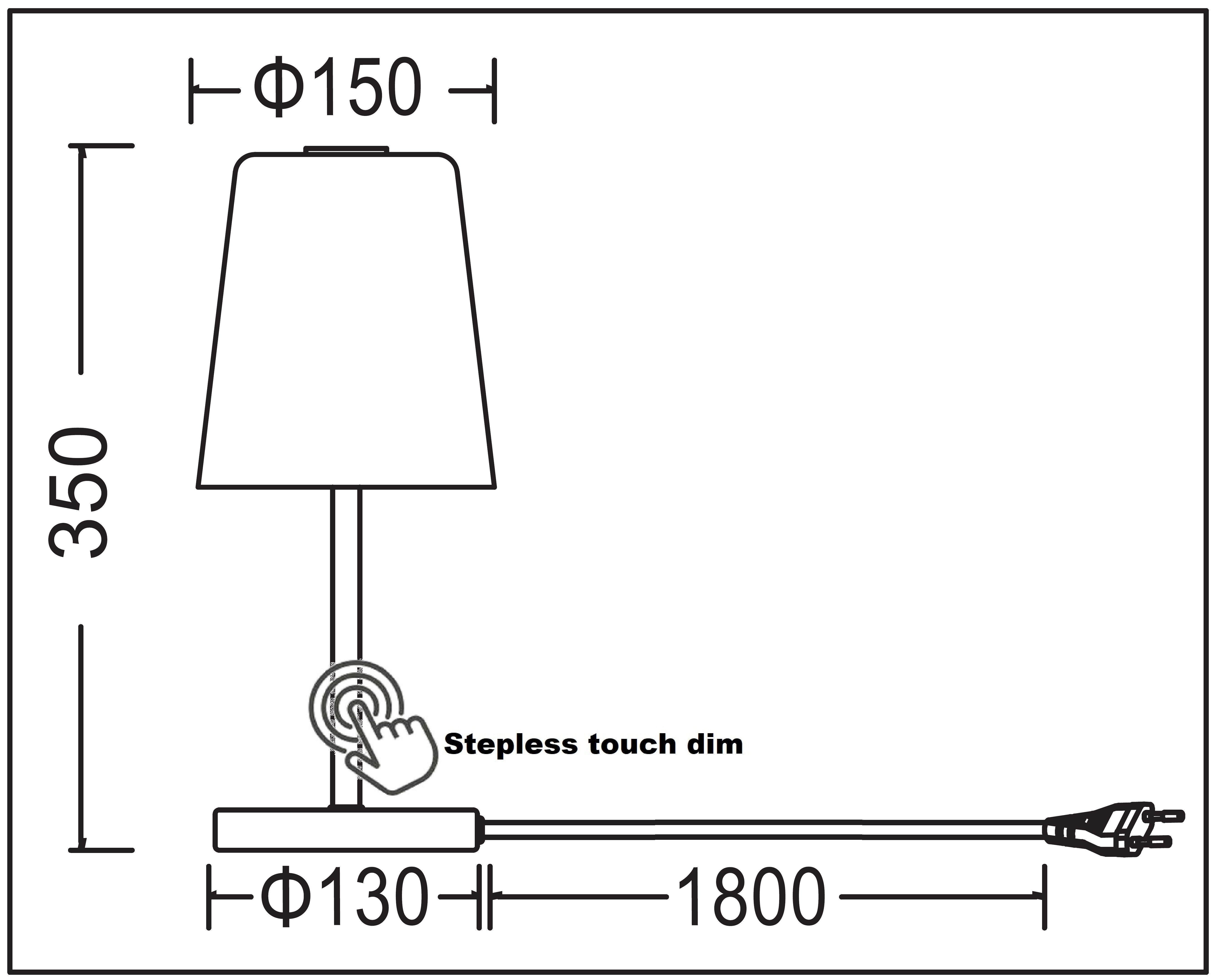 TRANGO LED Nachttischlampe, 2017-95T Tischleuchte, Schreibtischlampe 1x Glasschirm*BOSTON* in Watt je matt Fensterbank satinierte & inkl. Nickel Lampe, Modul warmweiß stufenlos LED mit 5 dimmbar LED mit Nachttisch TOUCHDIMMER 3000K