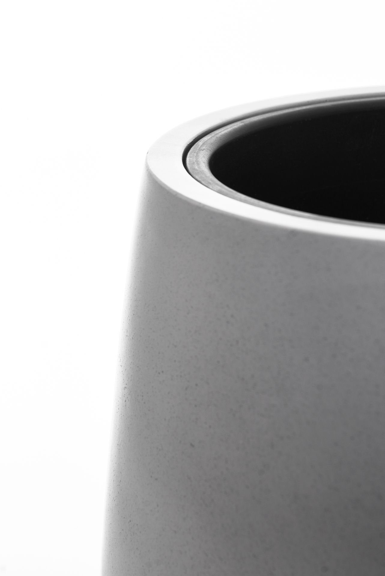 VIVANNO Bodenvase Fiberglas MAGNUM Rund - Betongrau Beton-Design (1 St), 30x80 cm