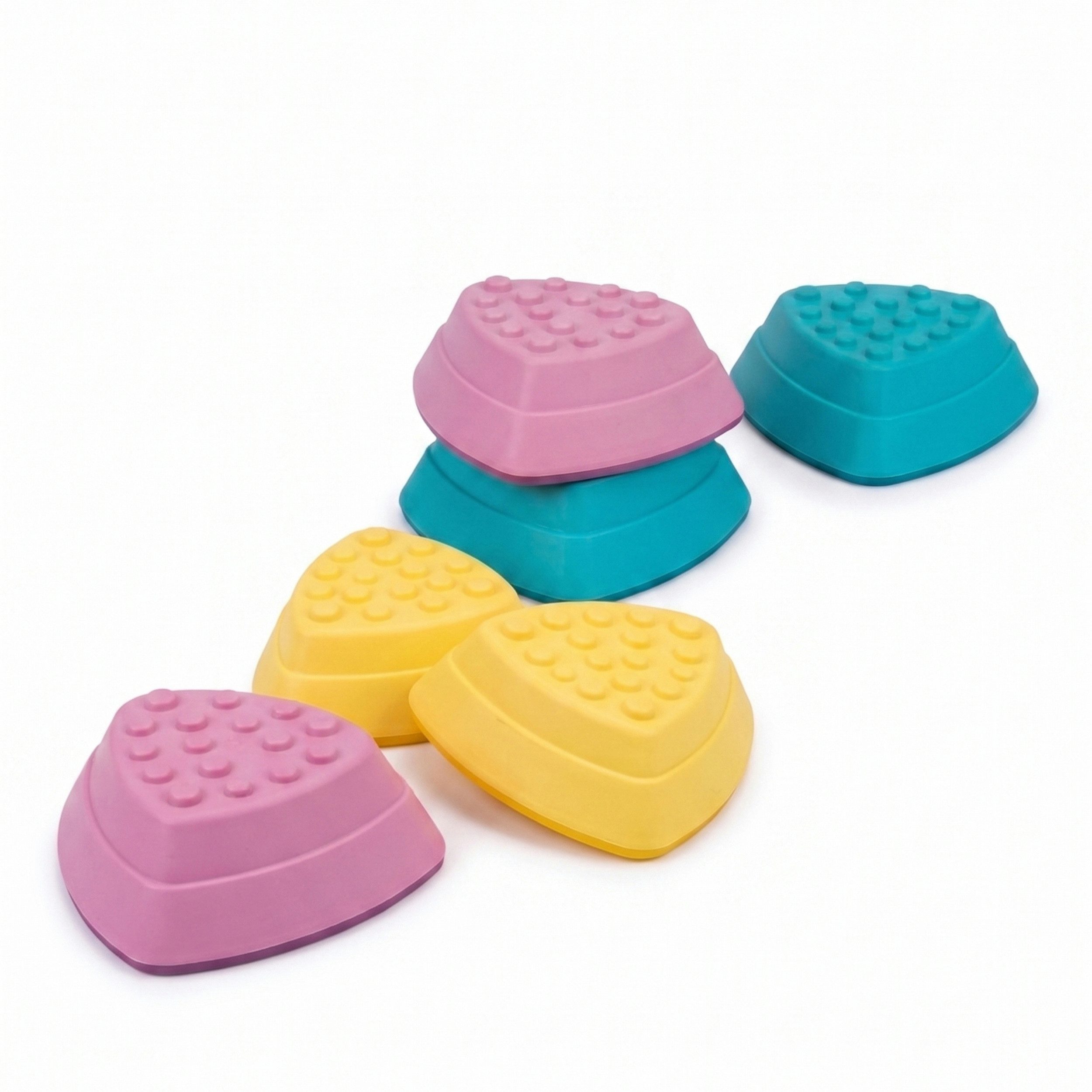 Playland Stapelspielzeug Balanciersteine für Kinder, 6er Set, bunt, bis 70 kg, indoor, Bewegungsspiel – Stapelsteine, fördert Gleichgewicht, Balance