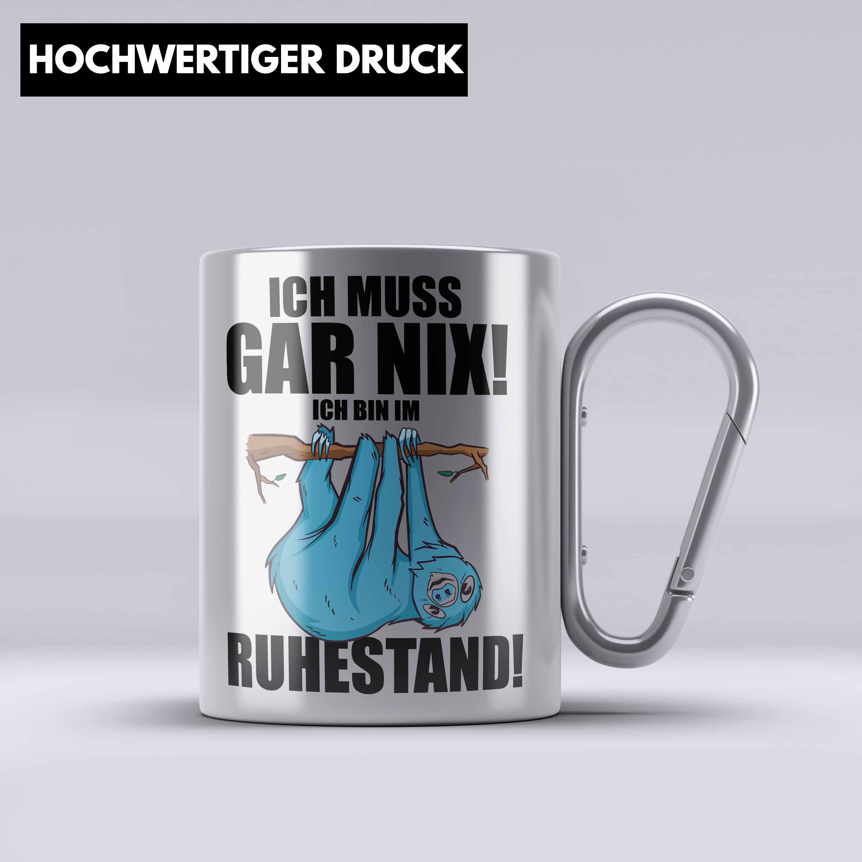 Nix Gar Tasse Spruch Trendation Rot Im Thermotasse Muss Ich Bin Ruhestand Ich Ren Rente Edelstahl