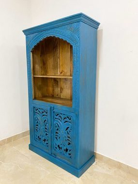 Oriental Galerie Mehrzweckschrank Blauer Schrank Laya Indien 180 cm
