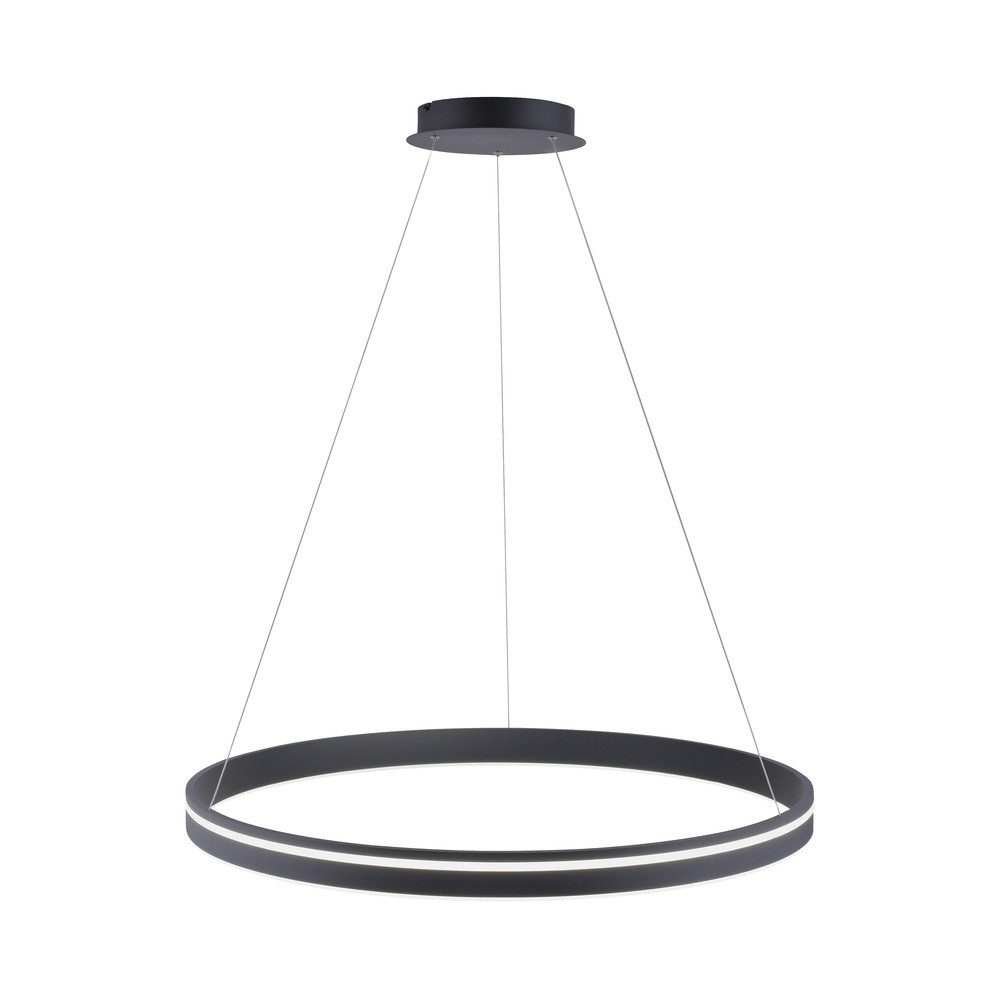 Paul Neuhaus Smarte LED-Leuchte LED Pendellampe CCT Q-Vito, Smart Home, RGB+W-Farbregelung, Dimmfunktion, Memoryfunktion, mit Leuchtmittel, CCT warmweiß - kaltweiß, Pendelleuchte Ring, dimmbar, Fernbedienung, Alexa