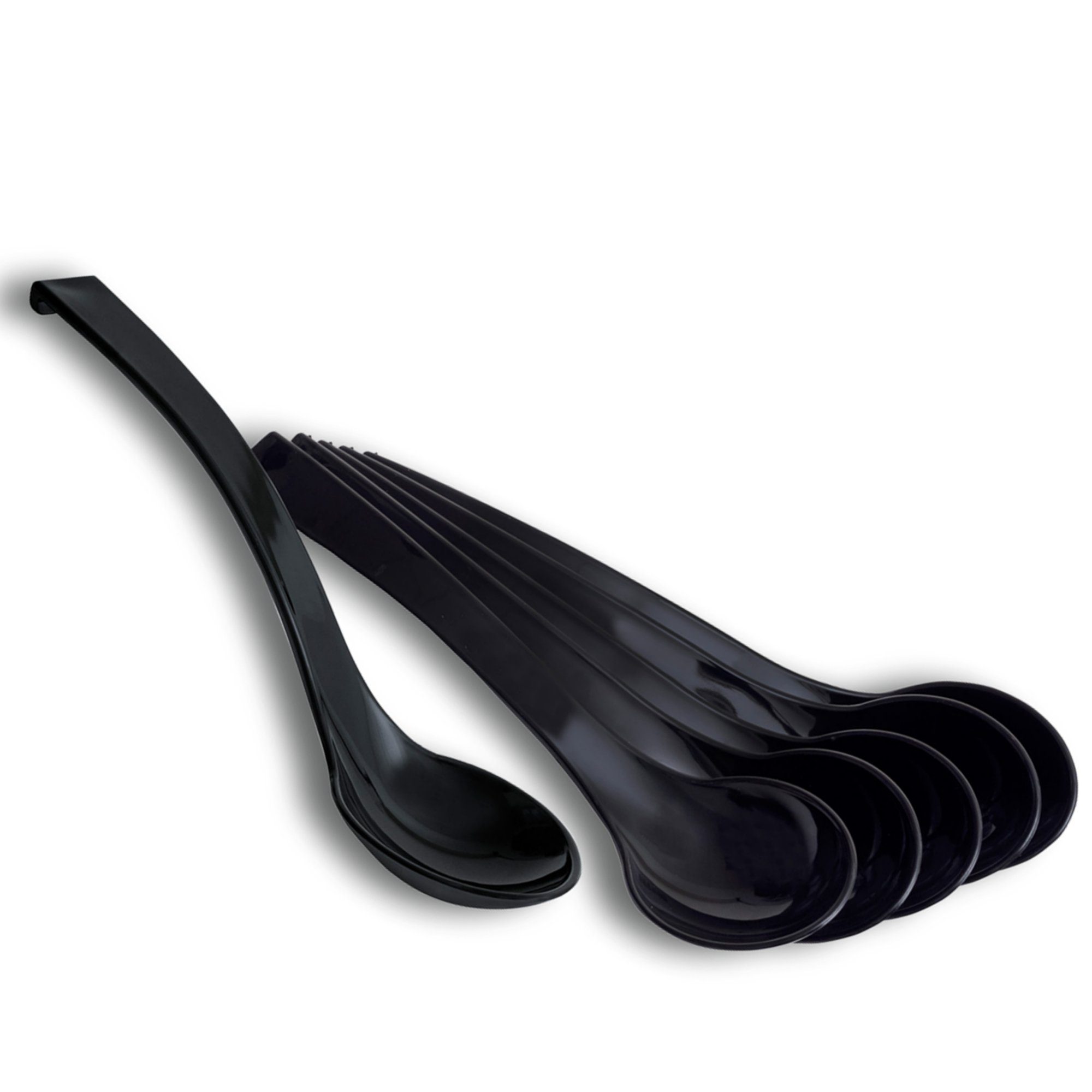 TronicXL Servierlöffel 6 Stück SAN Feinkostlöffel Löffel Servier Feinkost Salat Schöpflöffel, spülmaschinengeeignet SAN Kunststoff Salat Oliven Kapern – Bild 5 von 5