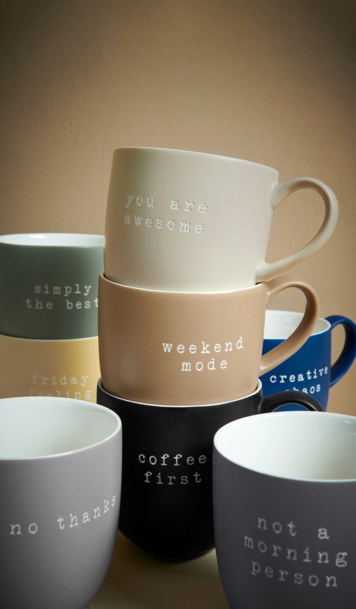ASA SELECTION Becher hey! Henkelbecher simply the best grün 0,35l, New Bone China, Geschirr
