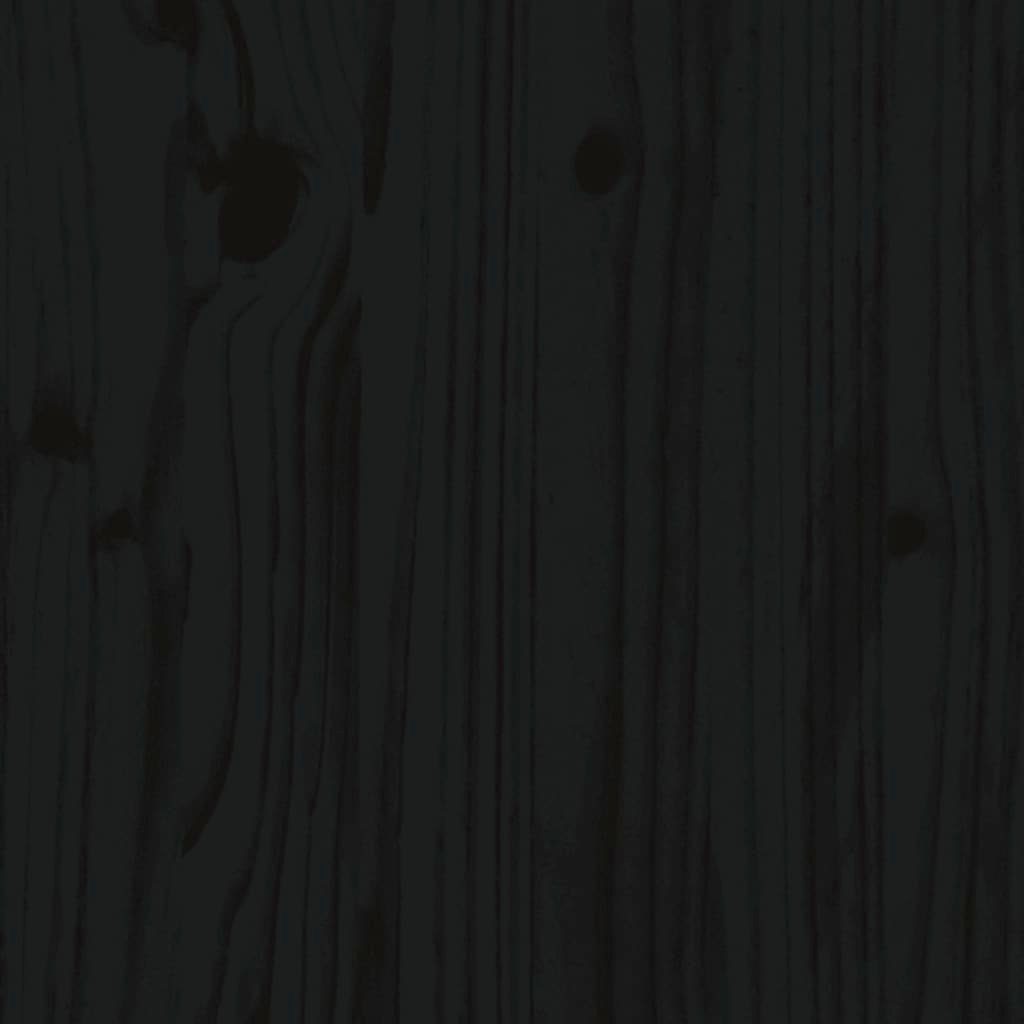 Kiefer Massivholz Schwarz 112,5x51,5x96,5 Sitzbank cm furnicato