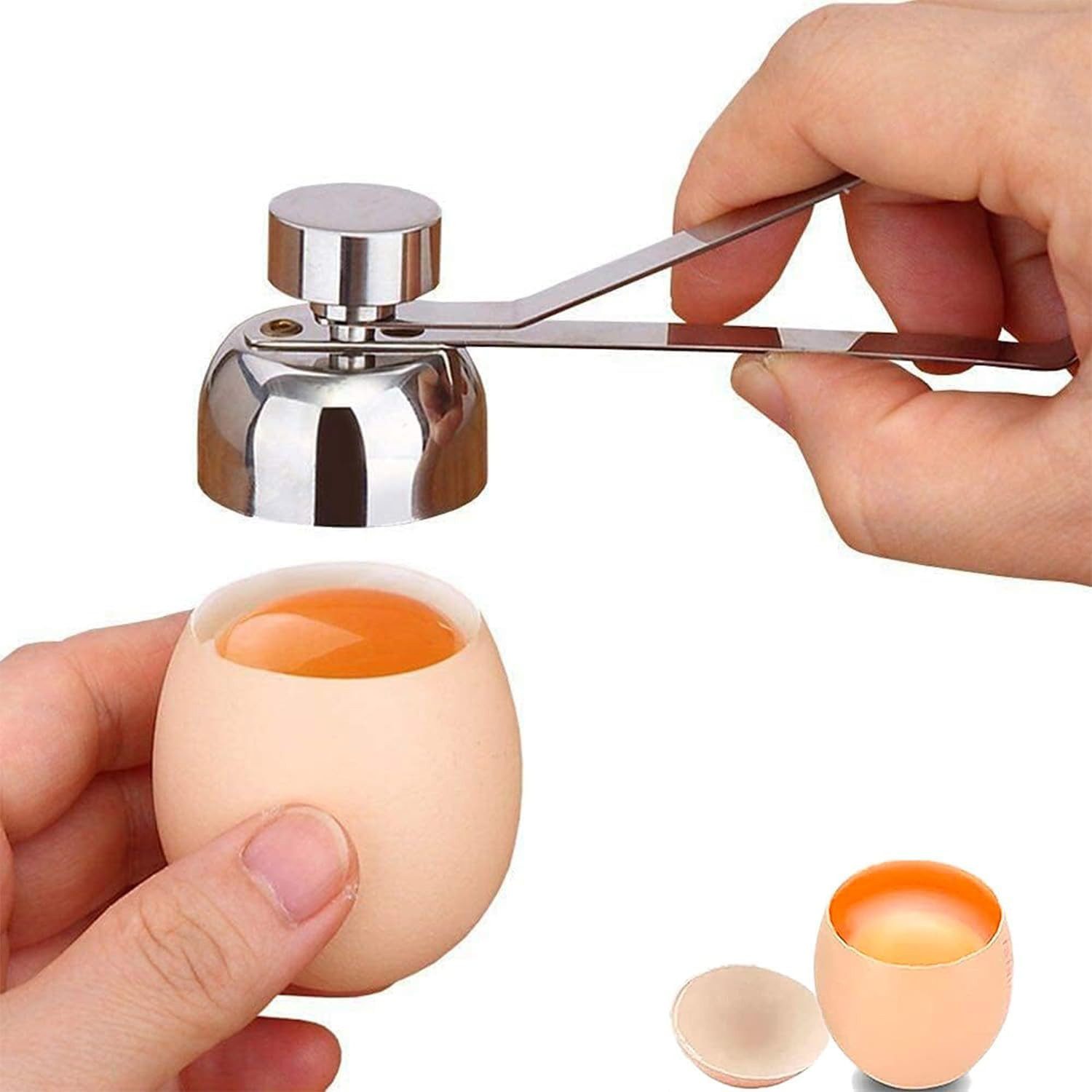 FELIXLEO Eierschneider Eieröffner Edelstahl Cutter für Weiche und Hartgekochte Eier, (1-tlg)