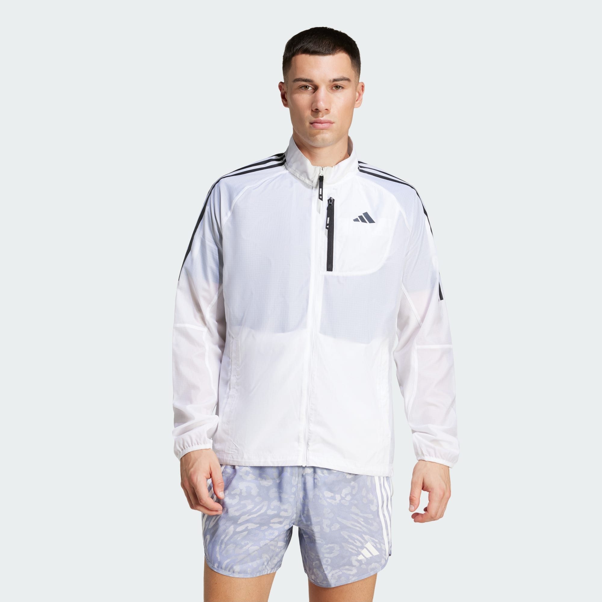 Laufjacke OWN THE RUN 3-STREIFEN PACKABLE JACKE
