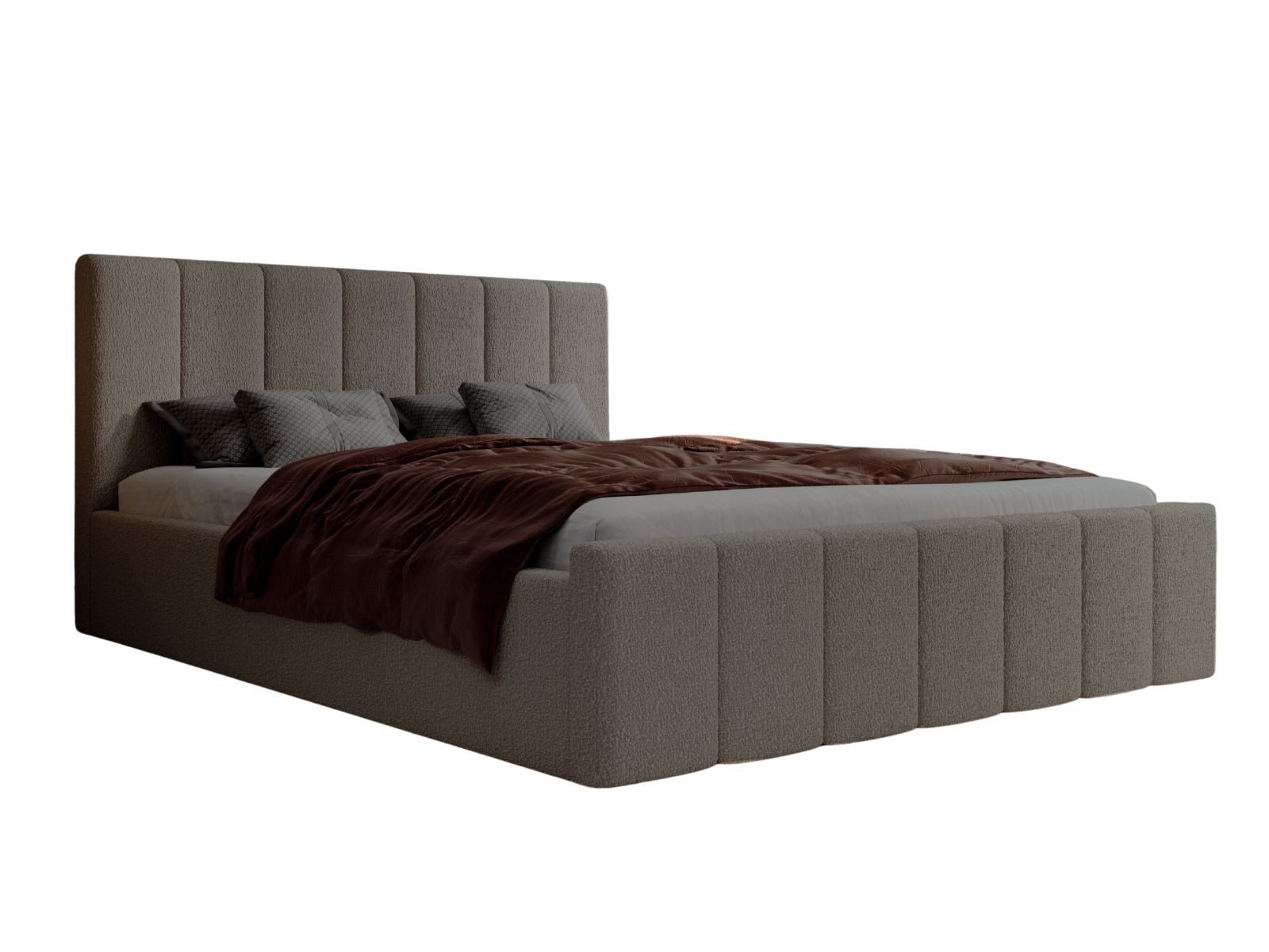 Compleo Polsterbett Boucle FLAV Stauraumbett, Doppelbett, günstig online kaufen