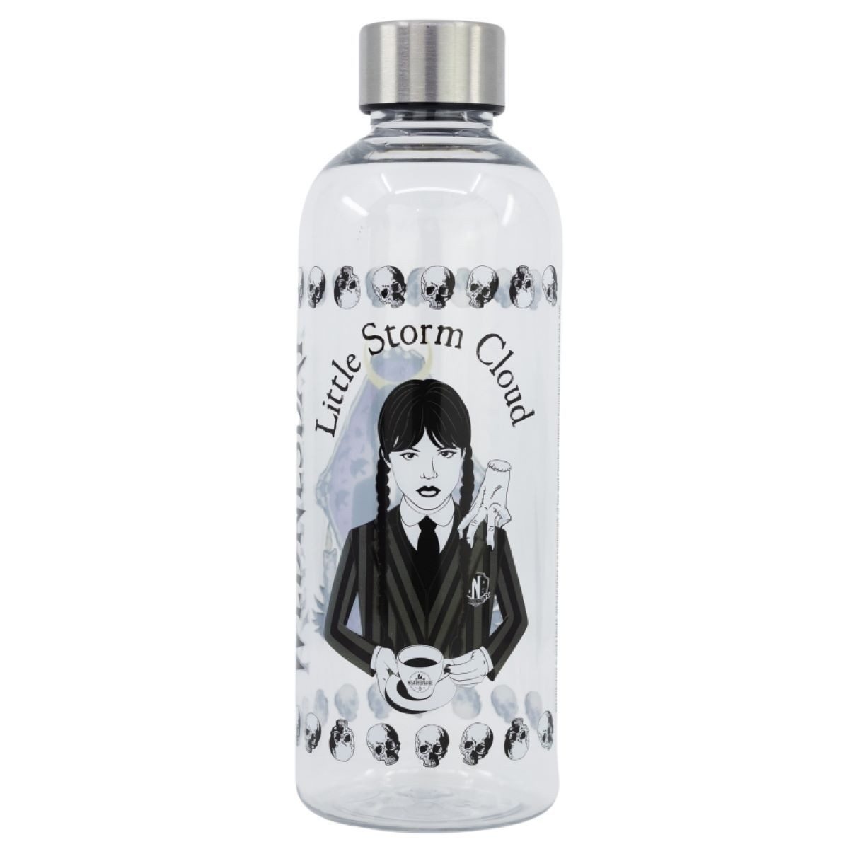 Wednesday Trinkflasche Wasserflasche für Kinder – Wiederverwendbar, auslaufsicher, 980 ml, 980 ml