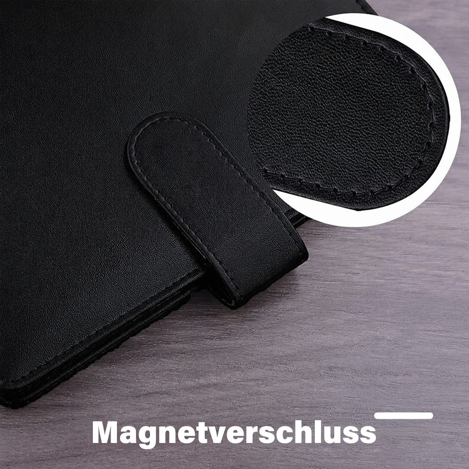 MOPUEA Konferenzmappe A6 Budgetordner Ringbuchmappe Geldkassette aus Kunstleder (Schreibmappe, 1-St., Multifunktionale Geld- / Dokumentenmappe mit 12 Reißverschlussfächern), Kartenfächern und Budgetbögen für Haushalt, Büro und Reisen