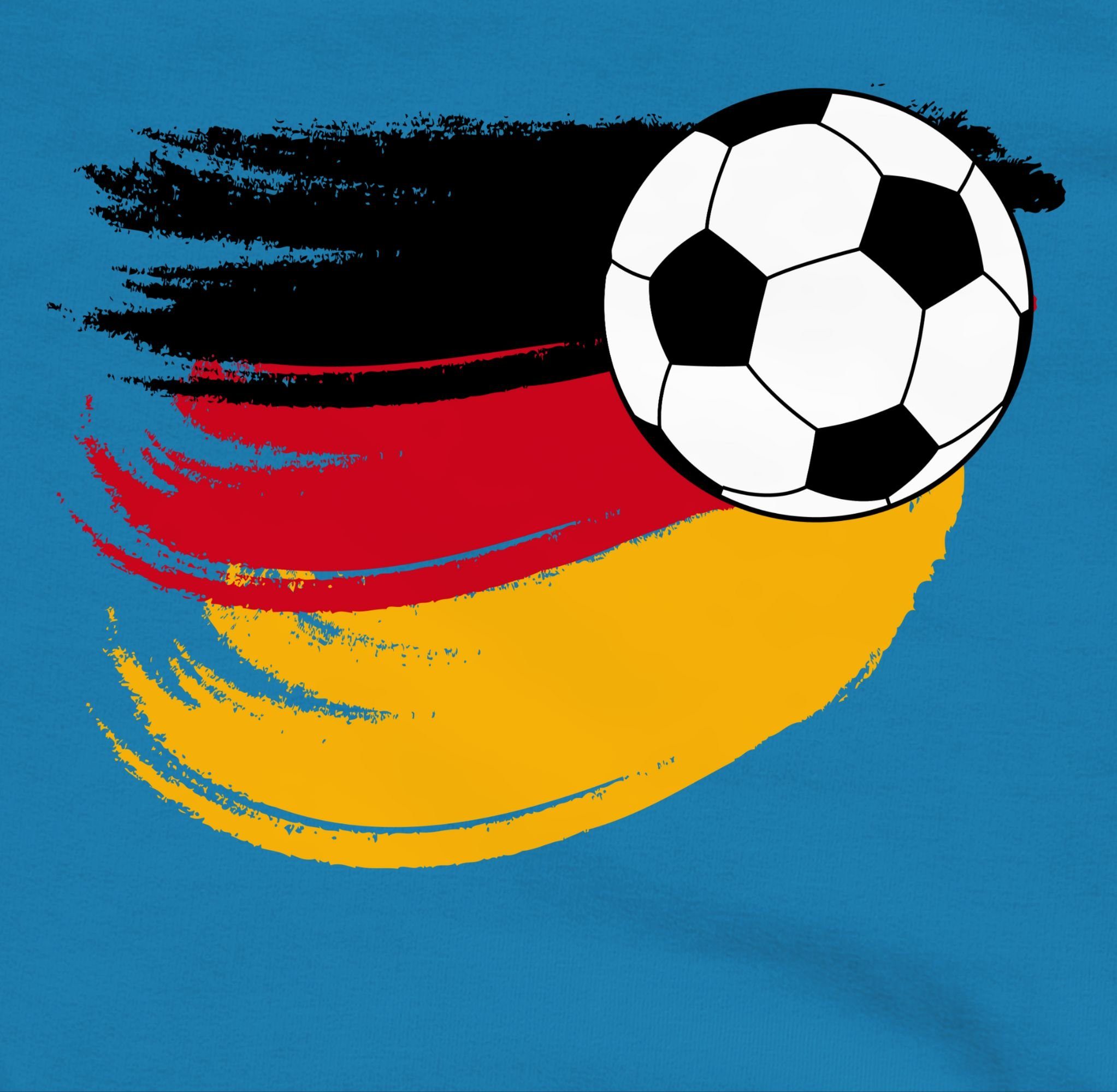 Himmelblau 2024 Fußball EM Kinder Hoodie 1 Shirtracer Fussball Deutschland