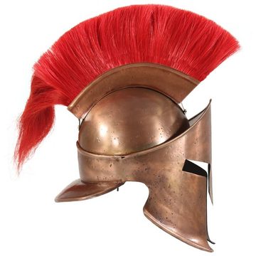 vidaXL Ritter-Kostüm Griechischer Krieger-Helm Antik Replik LARP Kupfern Stahl