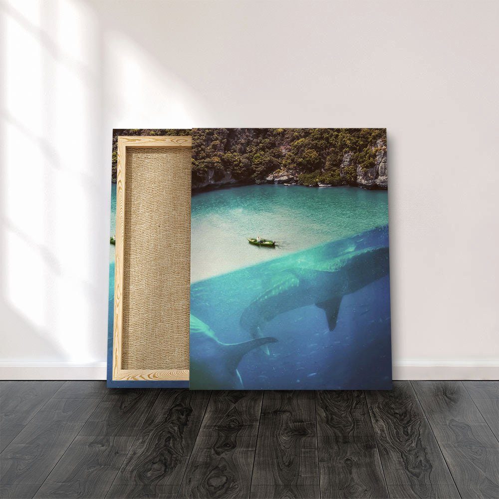 Walbecken Surrealistisches Leinwandbild, von mit Modernes Wandbild DOTCOMCANVAS® Rahmen weißer