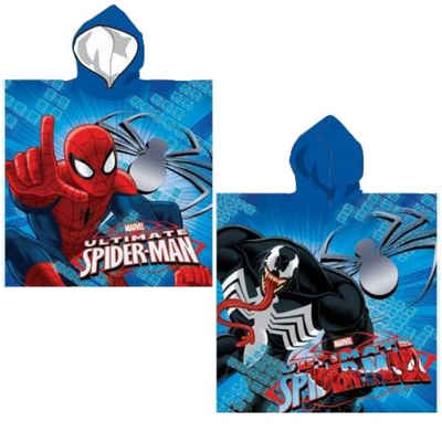 Badeponcho »Spider-Man«, MARVEL, Kinder Badeponcho 60x120 cm Kapuzenhandtuch Spider-Man Baumwolle
