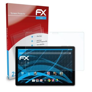 atFoliX Schutzfolie Displayschutz für Ulefone Tab A8, (2 Folien), Ultraklar und hartbeschichtet