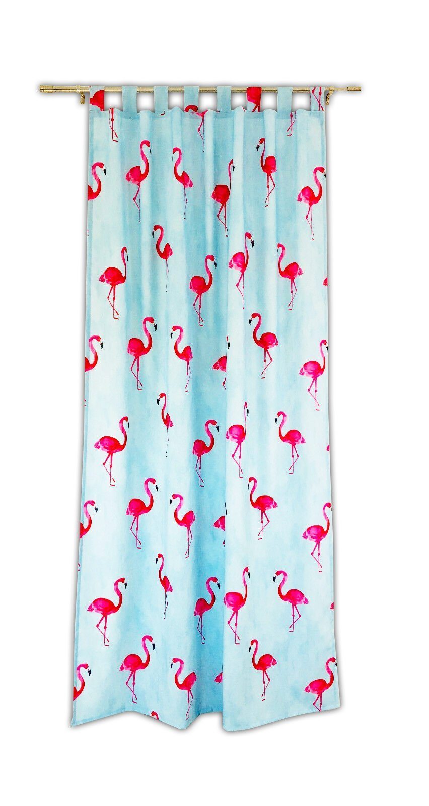 Vorhang Schlaufenschal Flamingo, pink, 135x245cm, mit 8 Schlaufen und  angenähtem Gardinenband, Clever-Kauf-24, Multifunktionsband (1 St),  blickdicht | Fertiggardinen