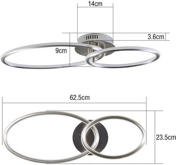 ZMH LED Deckenleuchte Deckenleuchte Ringe Design Warmweiß Licht 3000K, warmweiß, LED fest integriert