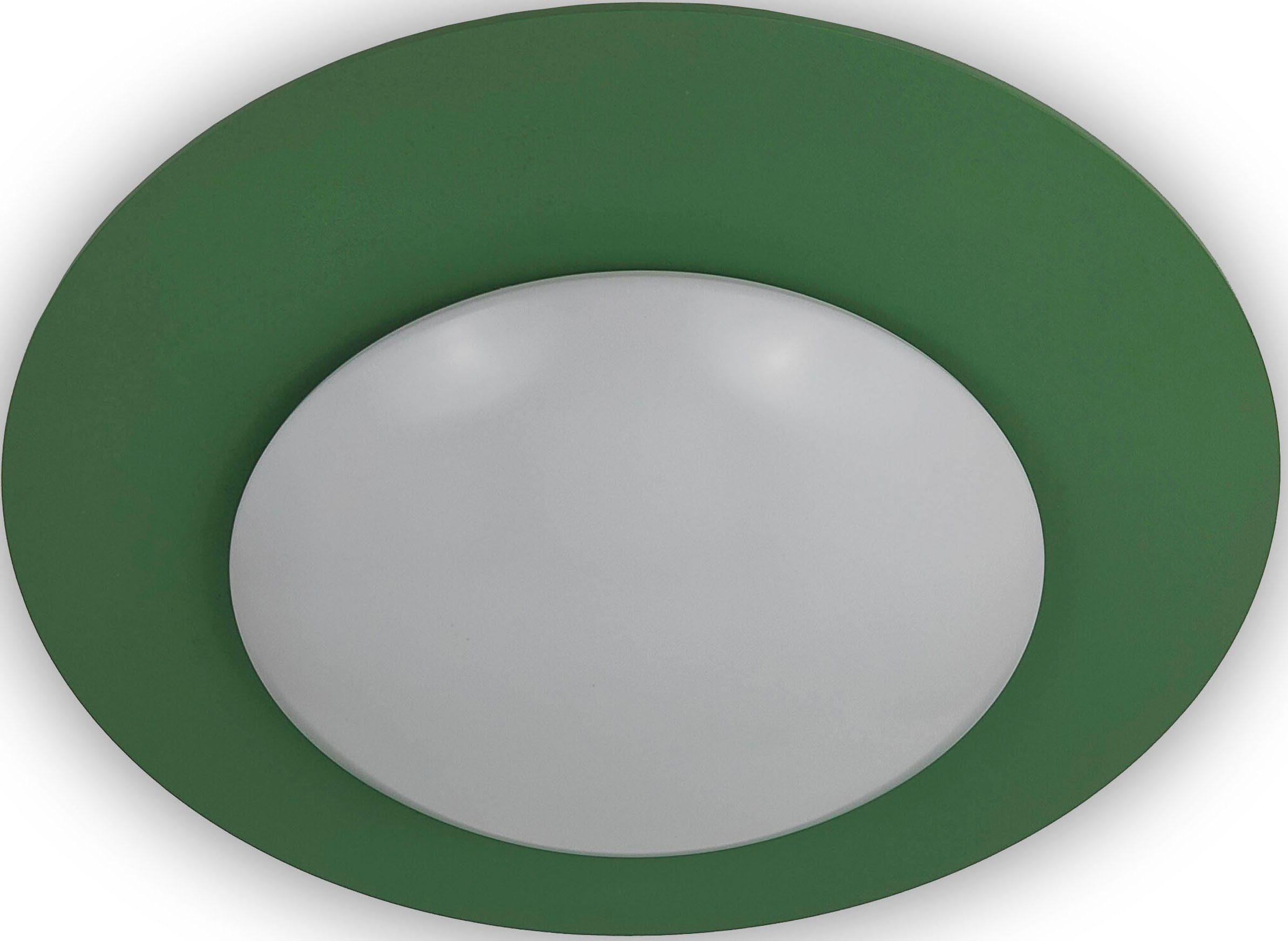niermann Deckenleuchte Deckenschale Saturn, Salbeigrün, ohne Leuchtmittel, E27 Fassung für einfachen Leuchtmittelwechsel