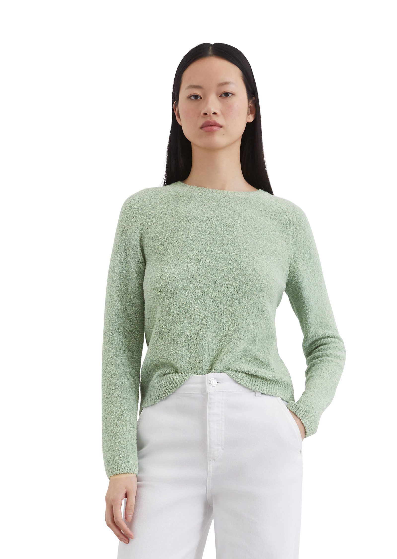 Rundhalspullover aus Organic Cotton-Mix