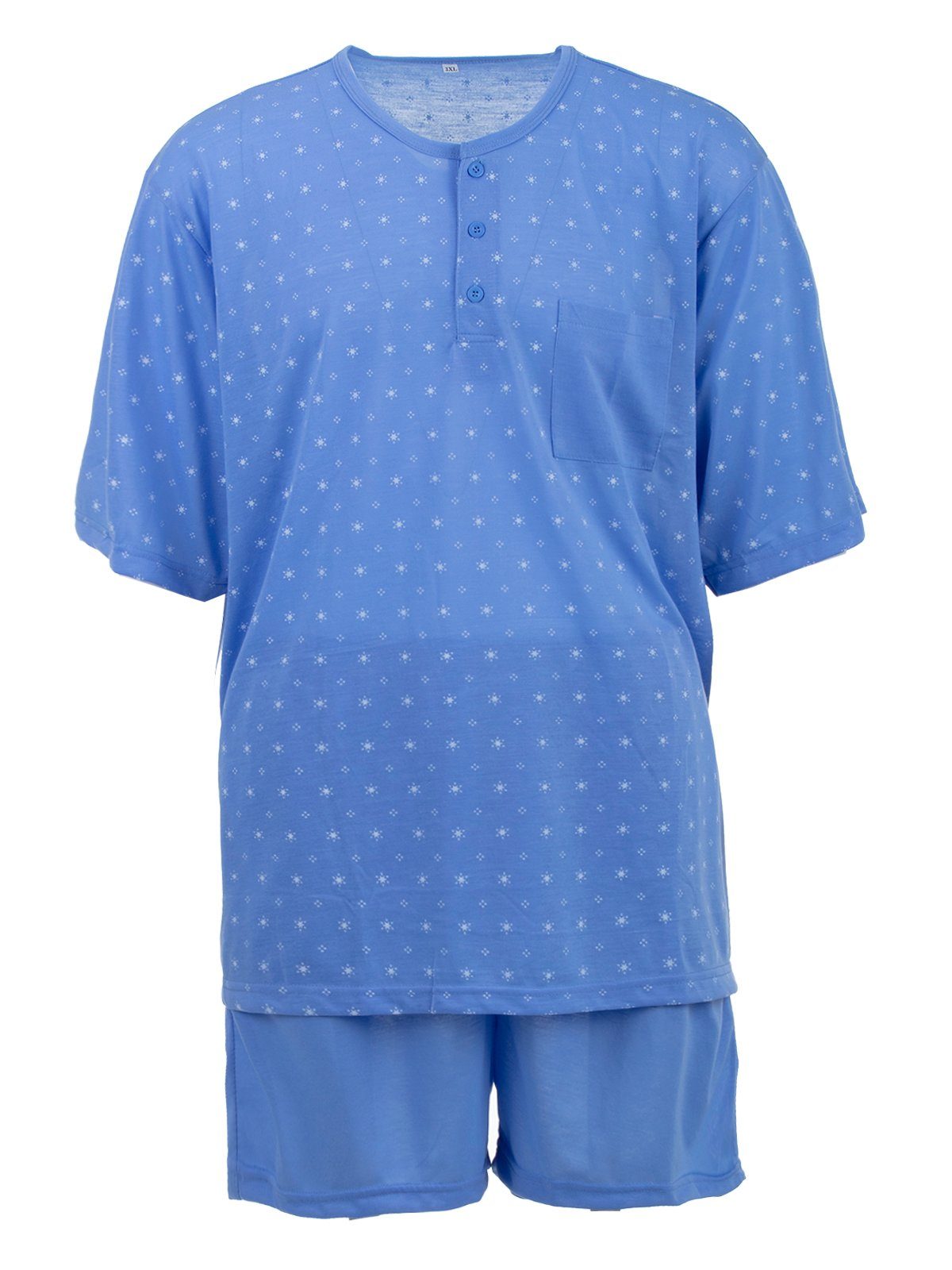 Pyjama Sonne blau Shorty Lucky Schlafanzug - Set