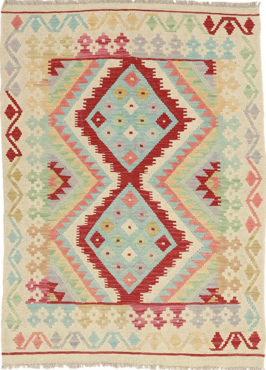 Orientteppich Kelim Afghan 106x145 Handgewebter Orientteppich, Nain Trading, rechteckig, Höhe: 3 mm