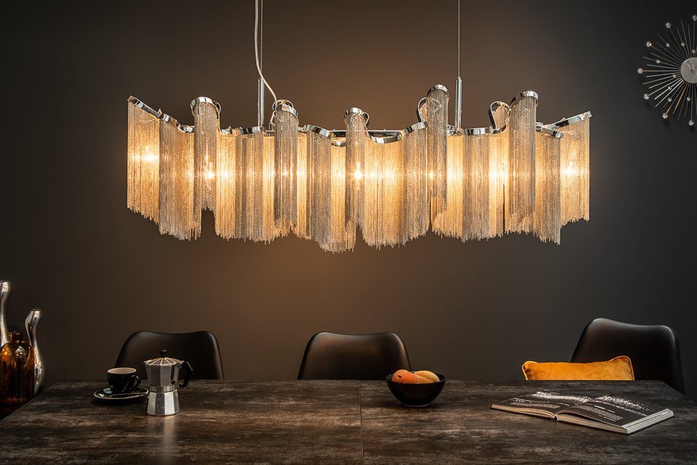 riess-ambiente Hängeleuchte ROYAL 118cm silber, ohne günstig online kaufen