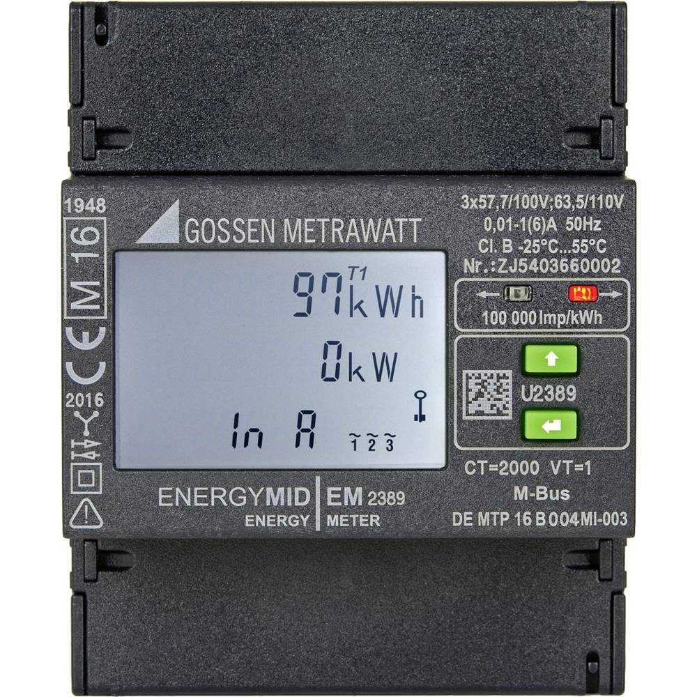 Thumbnail - Gossen Drehstromzähler Energiezähler ENERGYMID für Wandleranschluss, S0