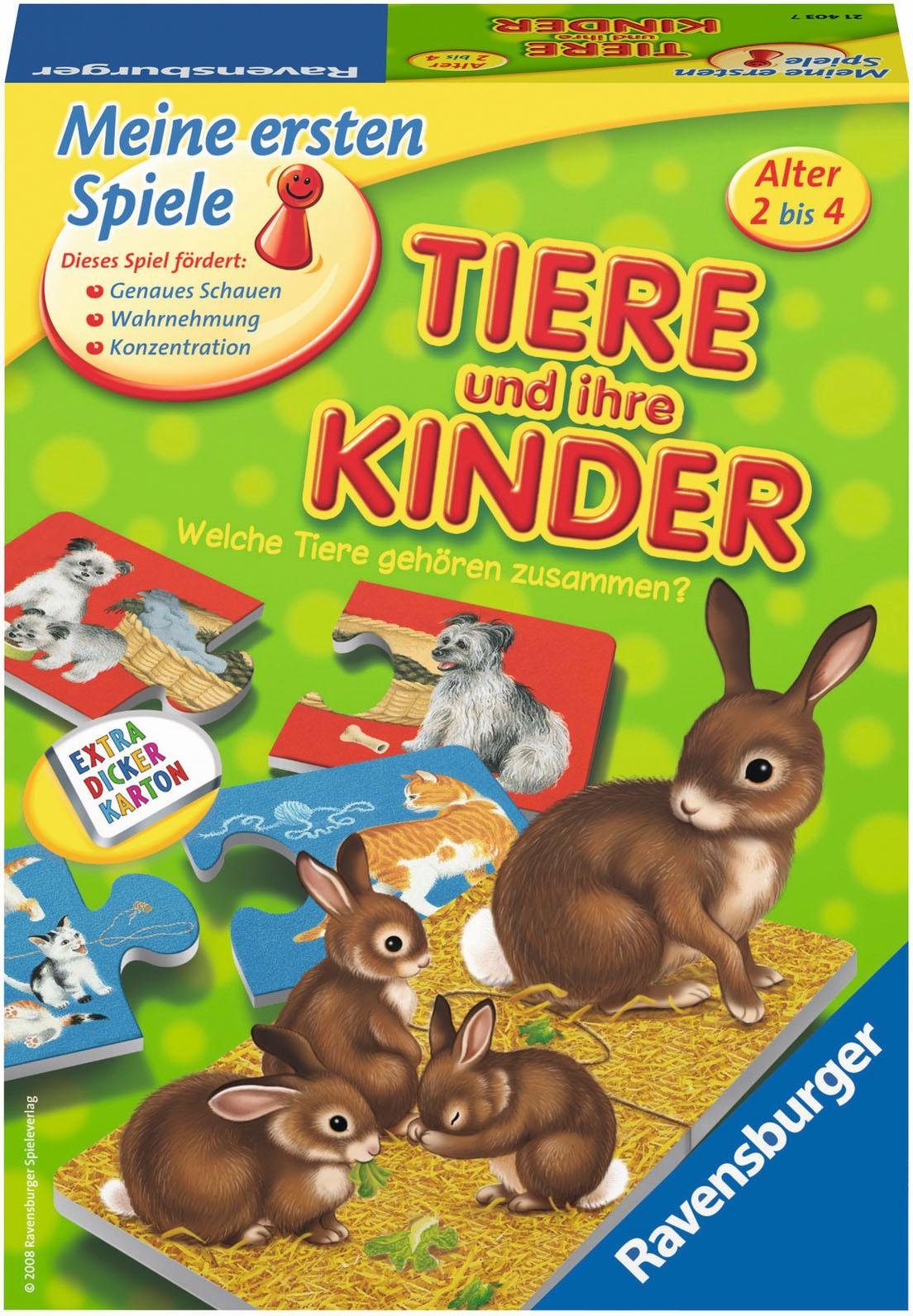 Ravensburger Spiel, Tiere und ihre Kinder, Made in Europe, FSC® - schützt Wald - weltweit