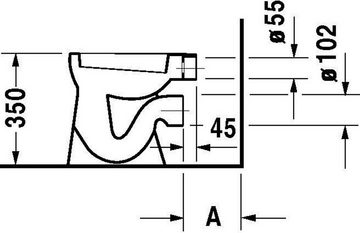 Duravit WC-Komplettset Duravit Stand-WC DURAPLUS BAMBI flach, 3