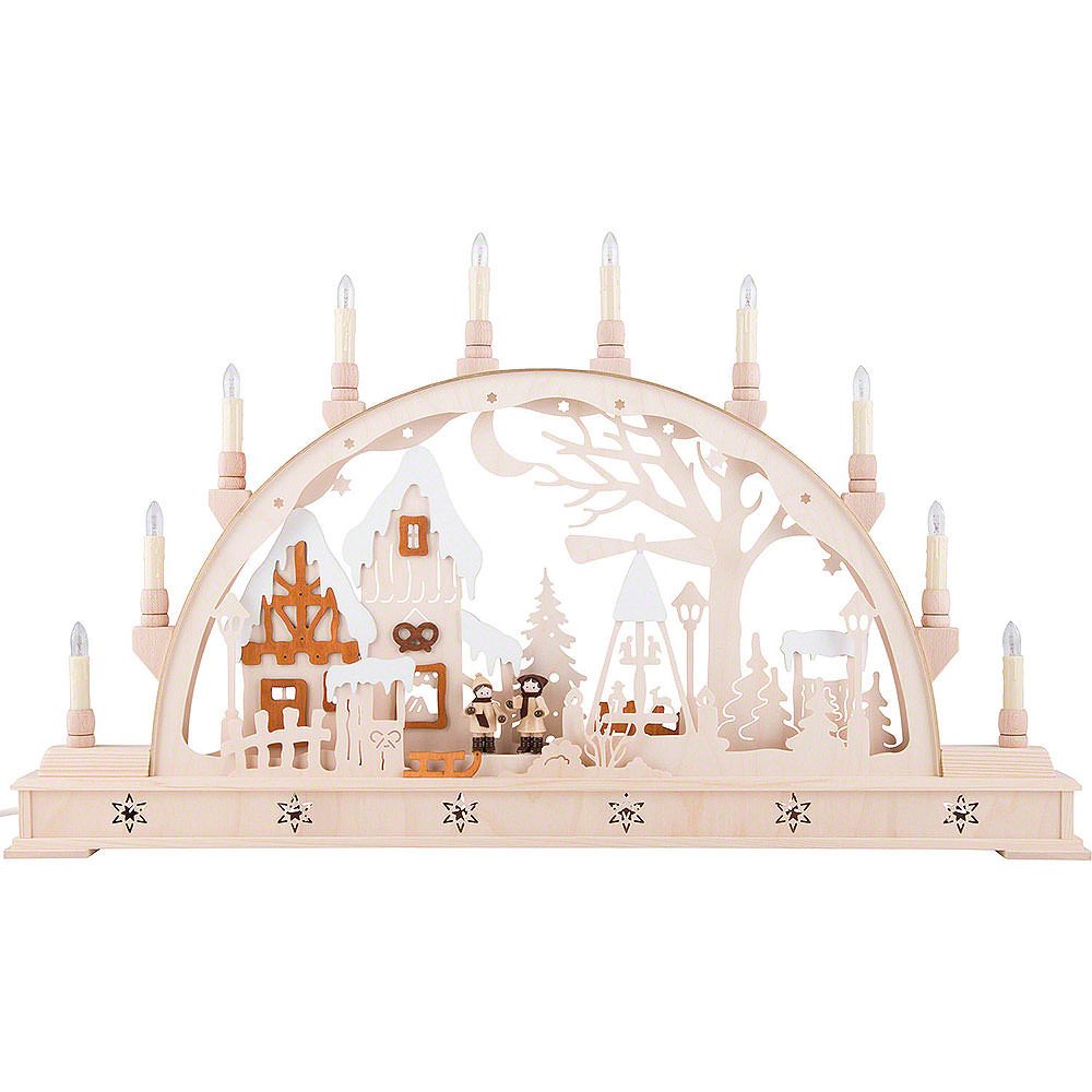 Manufaktur Holger Seidel Schwibbogen Schwibbogen Weihnachtsmarkt (78x45cm) von Manufaktur Seidel