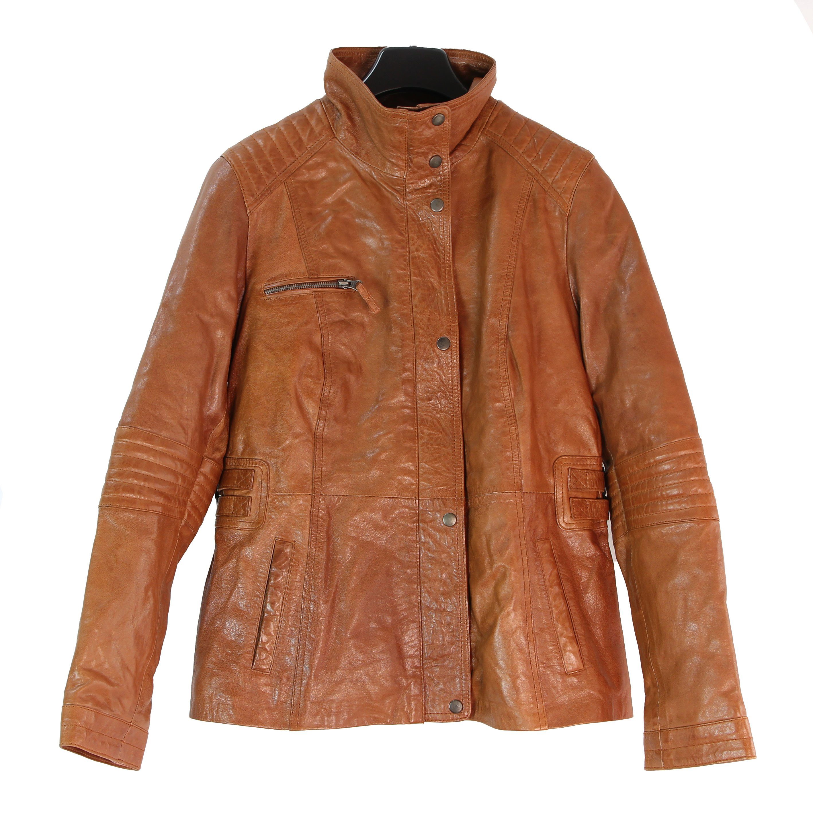 Rockhill Lederjacke Bikerjacke weichem Lammnappa-Leder