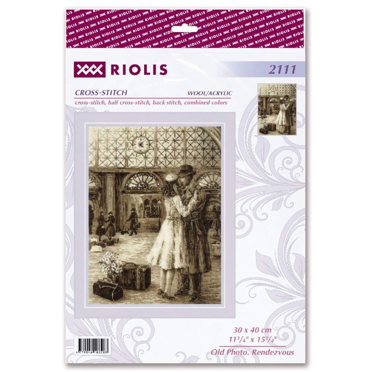 Riolis Kreativset Riolis Kreuzstich Set "Altes Foto. Rendezvous", Zählmuster, 30x40cm, (embroidery kit by Marussia)