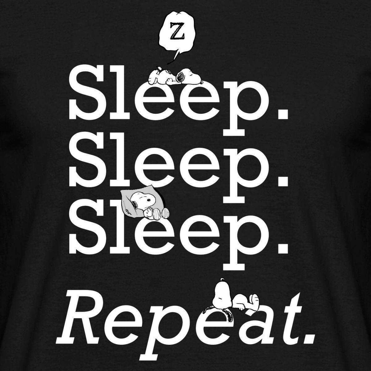 Spreadshirt T-Shirt Peanuts Snoopy Sleep Sleep Sleep Männer T-Shirt (1-tlg)