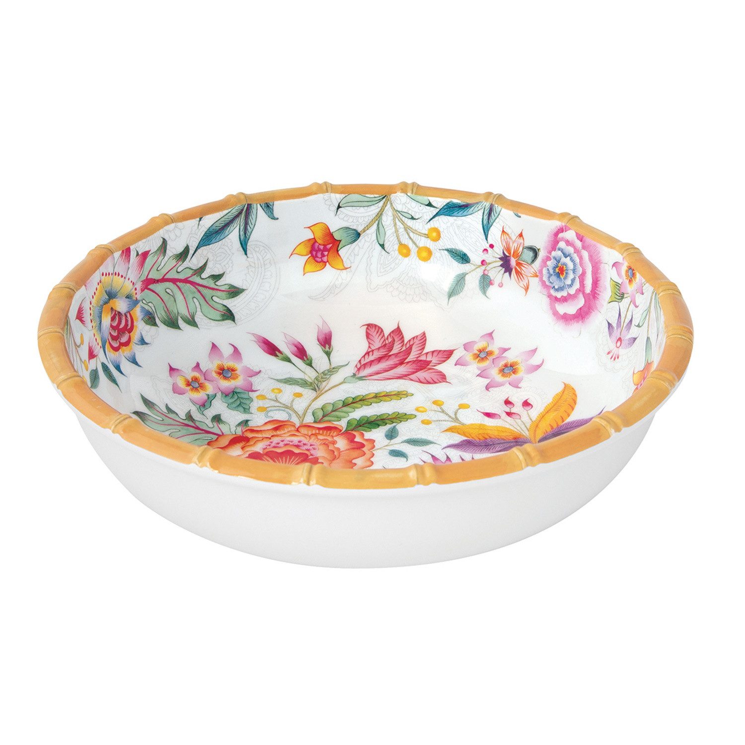 EasyLife Suppenteller Osaka, Spülmaschinengeeignet, Mehrfarbig, Motiv: Blumen, Höhe: 5.5cm