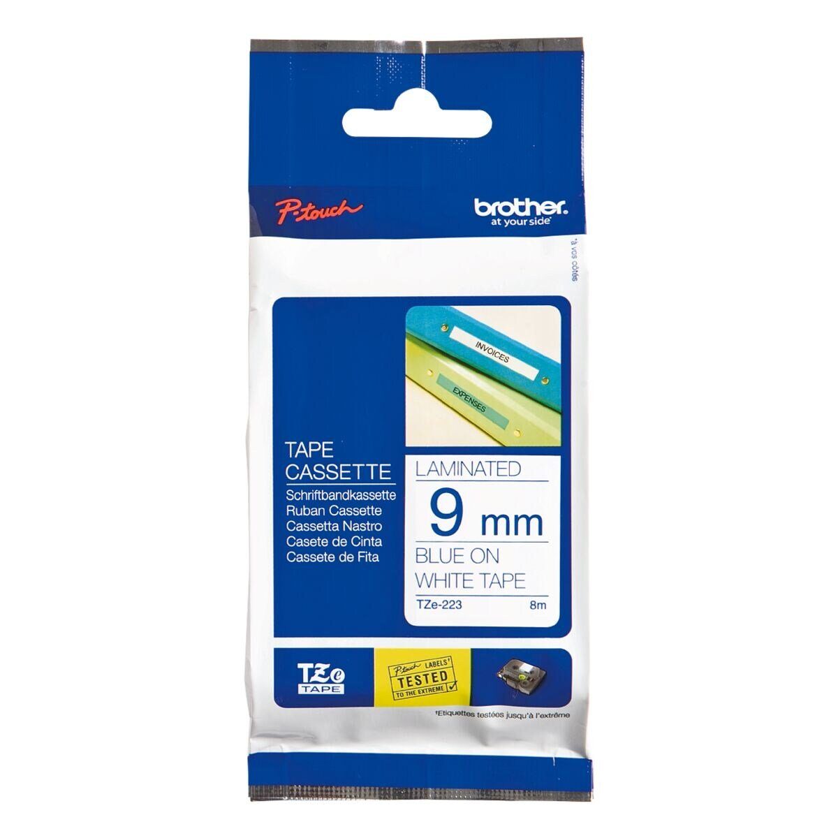 Brother Beschriftungsband TZe, 9 mm x 8 m, 9,00 mm x 8,00 m, laminiert