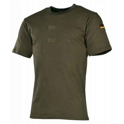 MFH T-Shirt MFH BW Tropenunterhemd, Klett, Nationalitätsabzeichen, oliv (1-tlg) Atmungsaktiv